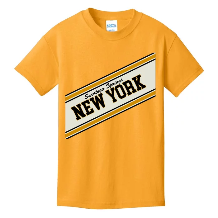 Saratoga Springs New York Varsity Logo Kids T-Shirt