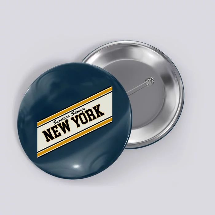 Saratoga Springs New York Varsity Logo Button