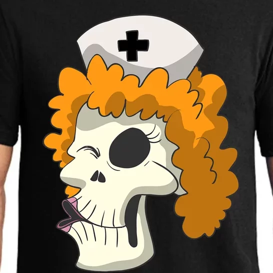 Skull Skeleton Nurse Cool Gift Pajama Set