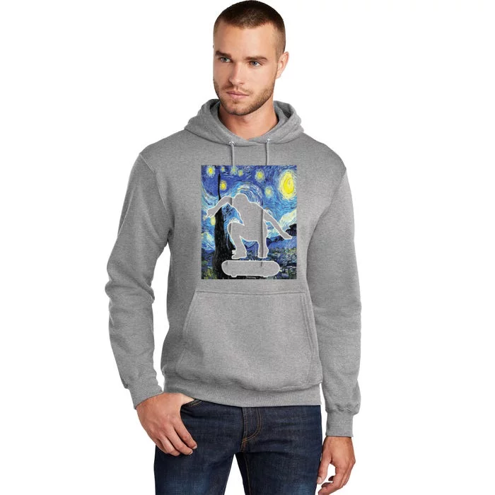 Skateboarding Starry Night Skateboard Van Gogh Tall Hoodie