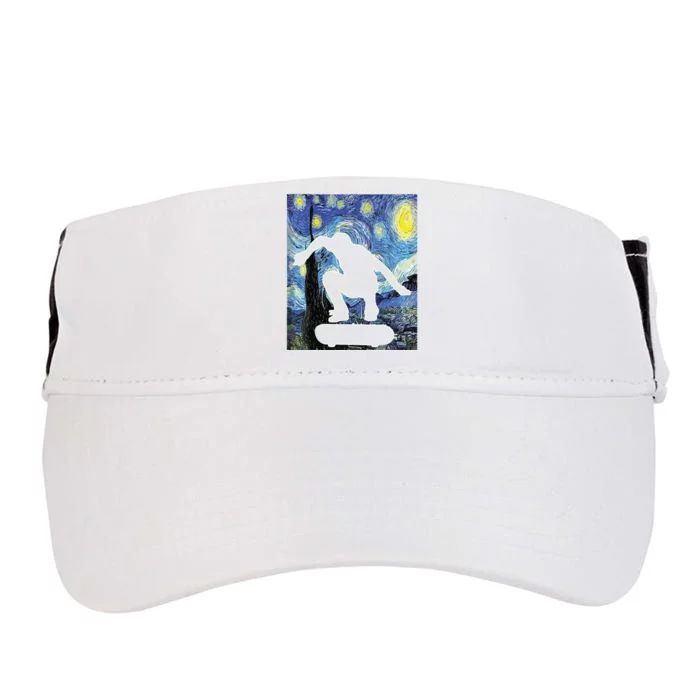 Skateboarding Starry Night Skateboard Van Gogh Adult Drive Performance Visor