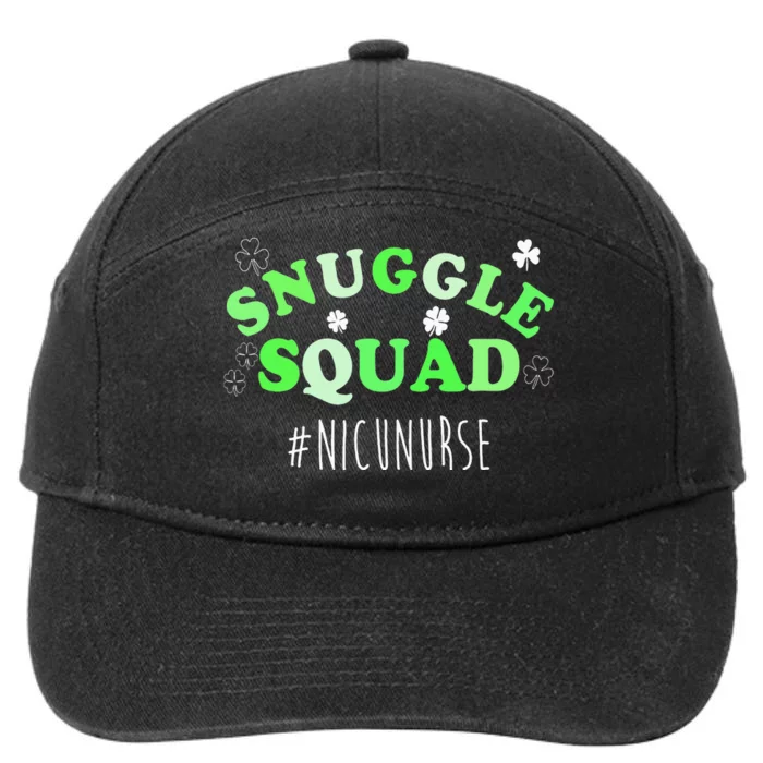 Snuggle Squad NICU Nurse For St Patricks Day Hospital Scrubs 7-Panel Snapback Hat