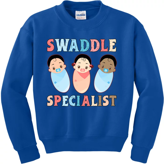 Swaddle Specialist Nicu Labor And Delivery Icu Nurse Gift Kids Sweatshirt