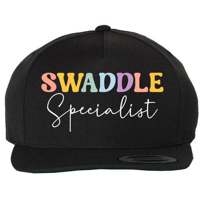 Swaddle Specialist Nurse Nicu Mother Nurse Neonatal Icu Funny Gift Wool Snapback Cap