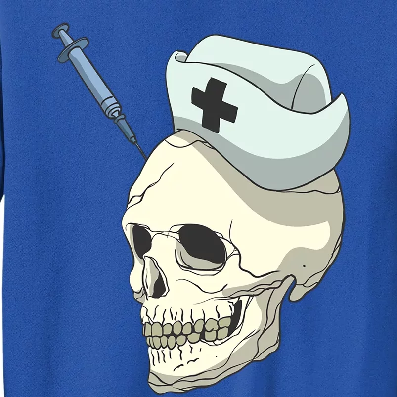 Skull Skeleton Nurse Injection Cute Gift Tall Sweatshirt