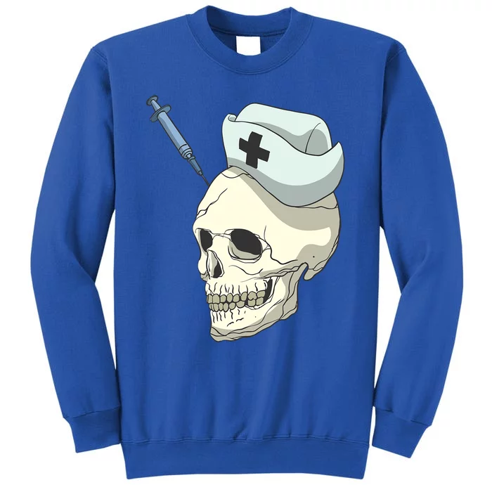 Skull Skeleton Nurse Injection Cute Gift Tall Sweatshirt