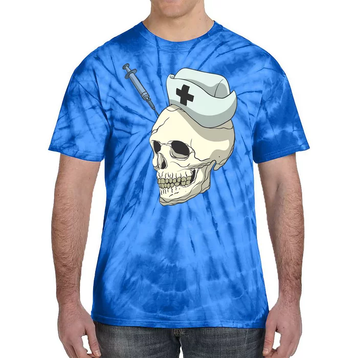 Skull Skeleton Nurse Injection Cute Gift Tie-Dye T-Shirt