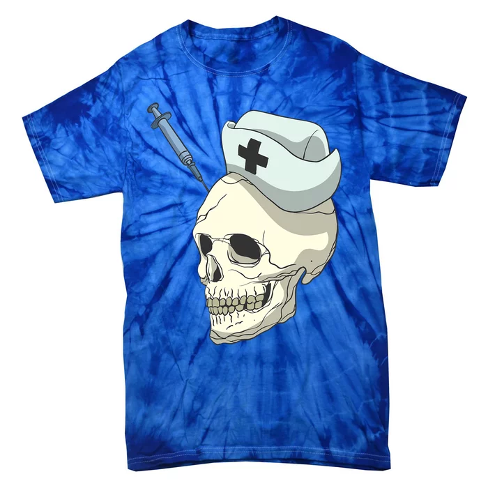 Skull Skeleton Nurse Injection Cute Gift Tie-Dye T-Shirt