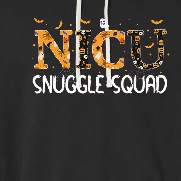 Snuggle Squad NICU Nurse Neonatal Nurse Halloween Costume Garment-Dyed Fleece Hoodie