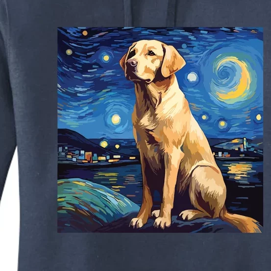 Surreal Starry Night Labrador Retriever Dog Women's Pullover Hoodie