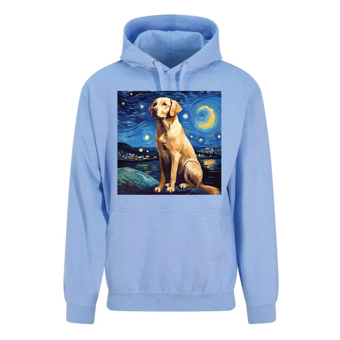 Surreal Starry Night Labrador Retriever Dog Unisex Surf Hoodie