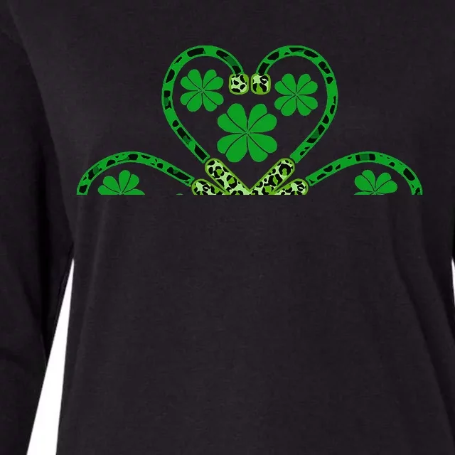 Shamrock Stethoscope Nurse St Patricks Day Lucky Womens Cotton Relaxed Long Sleeve T-Shirt