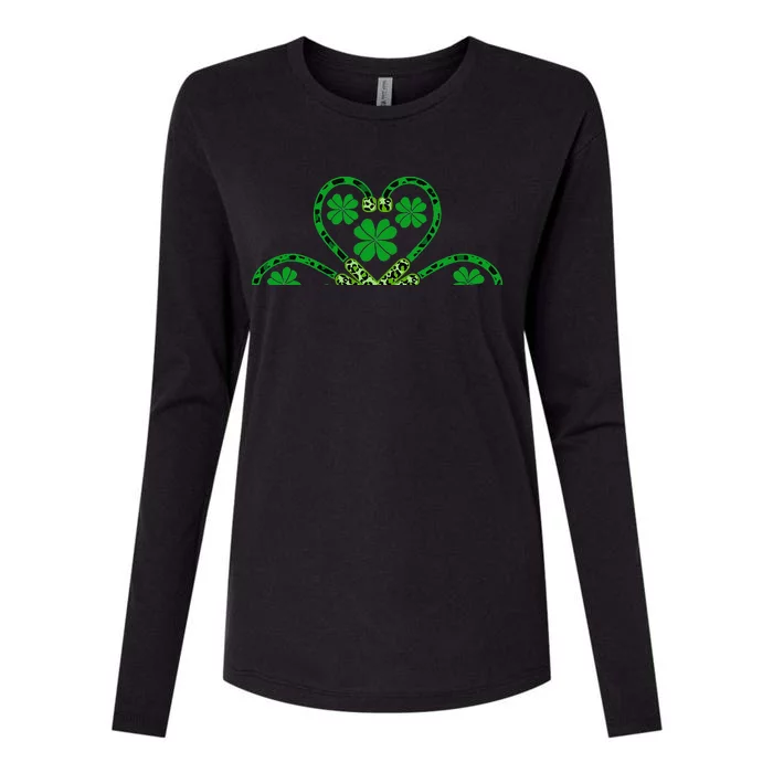 Shamrock Stethoscope Nurse St Patricks Day Lucky Womens Cotton Relaxed Long Sleeve T-Shirt