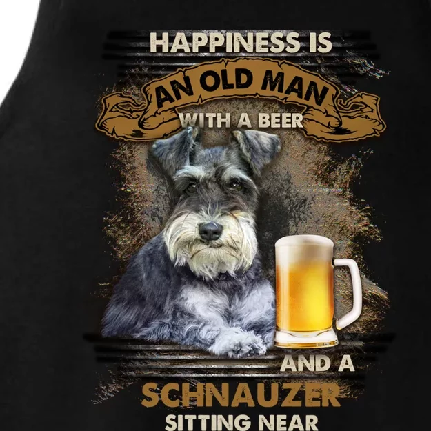 Schnauzer Sitting Near Old Gift For You Great Gift Ladies Tri-Blend Wicking Tank