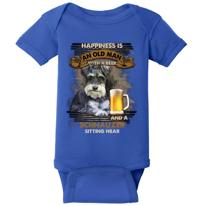 Schnauzer Sitting Near Old Gift For You Great Gift Baby Bodysuit