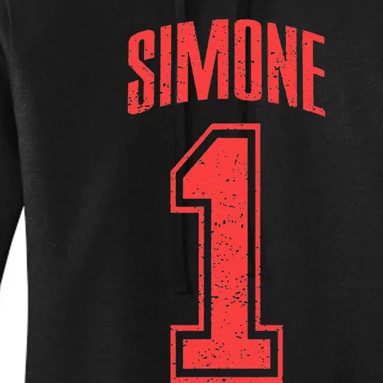 Simone Supporter Number 1 Biggest Fan Women's Pullover Hoodie