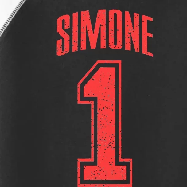 Simone Supporter Number 1 Biggest Fan Toddler Fine Jersey T-Shirt