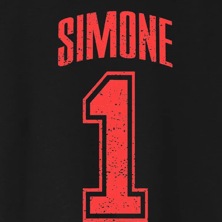 Simone Supporter Number 1 Biggest Fan Women's Crop Top Tee