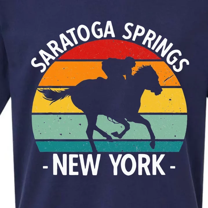 Saratoga Springs New York Toga Horse Racing Sueded Cloud Jersey T-Shirt