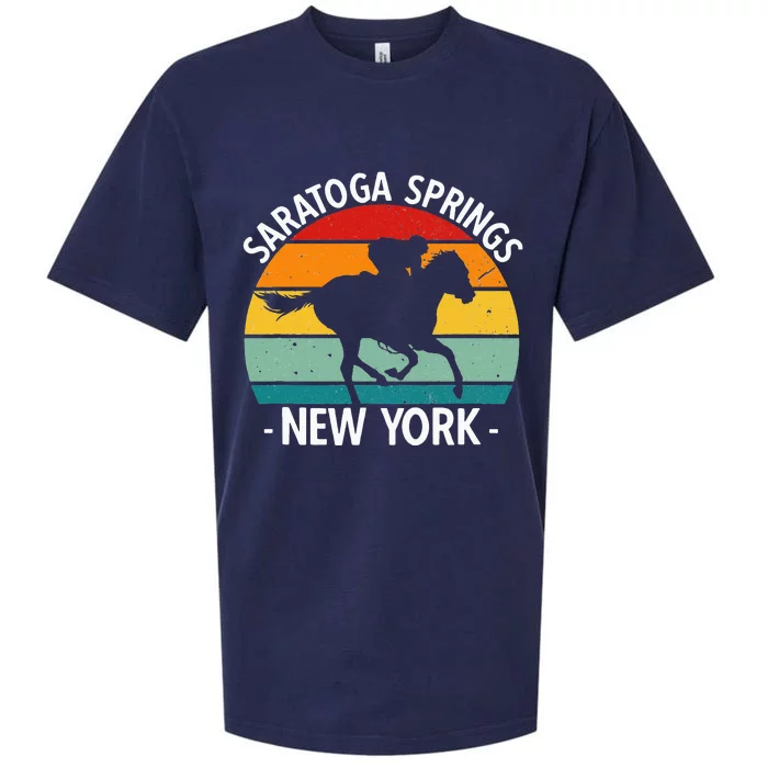 Saratoga Springs New York Toga Horse Racing Sueded Cloud Jersey T-Shirt