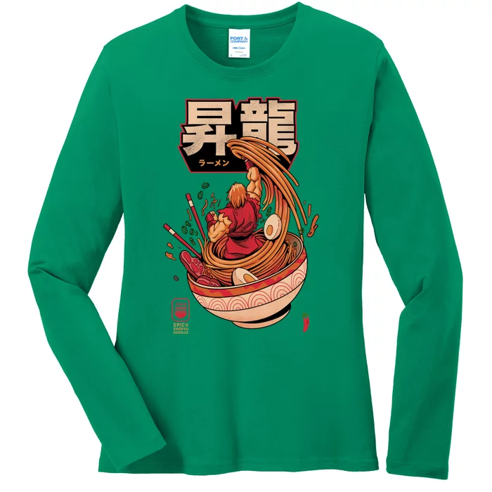 Spicy Shoryu Noodles Ladies Long Sleeve Shirt