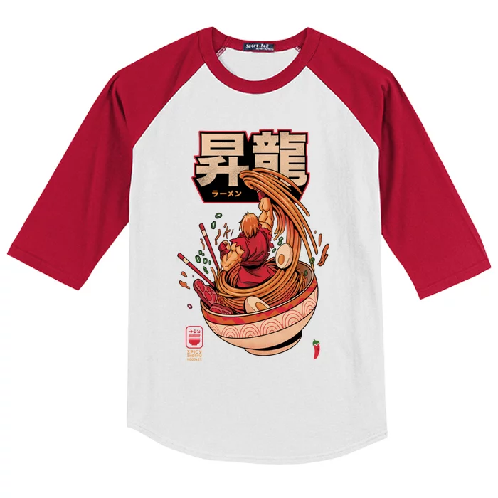 Spicy Shoryu Noodles Kids Colorblock Raglan Jersey