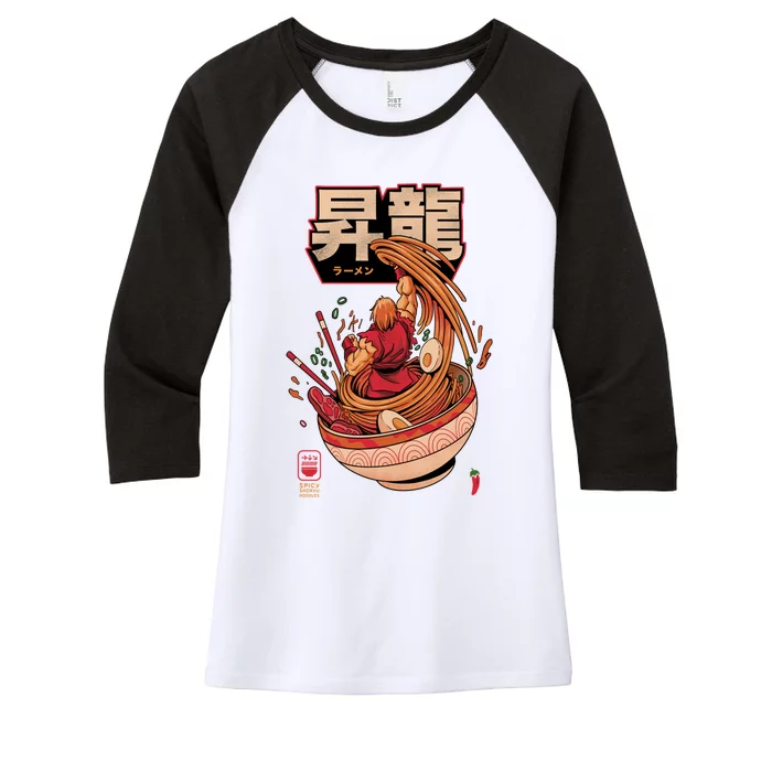 Spicy Shoryu Noodles Women's Tri-Blend 3/4-Sleeve Raglan Shirt