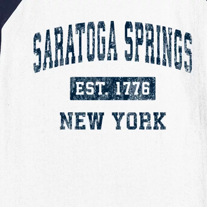 Saratoga Springs New York Ny Vintage Sports Baseball Sleeve Shirt