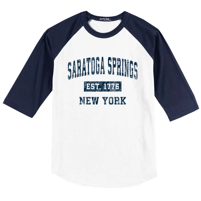 Saratoga Springs New York Ny Vintage Sports Baseball Sleeve Shirt