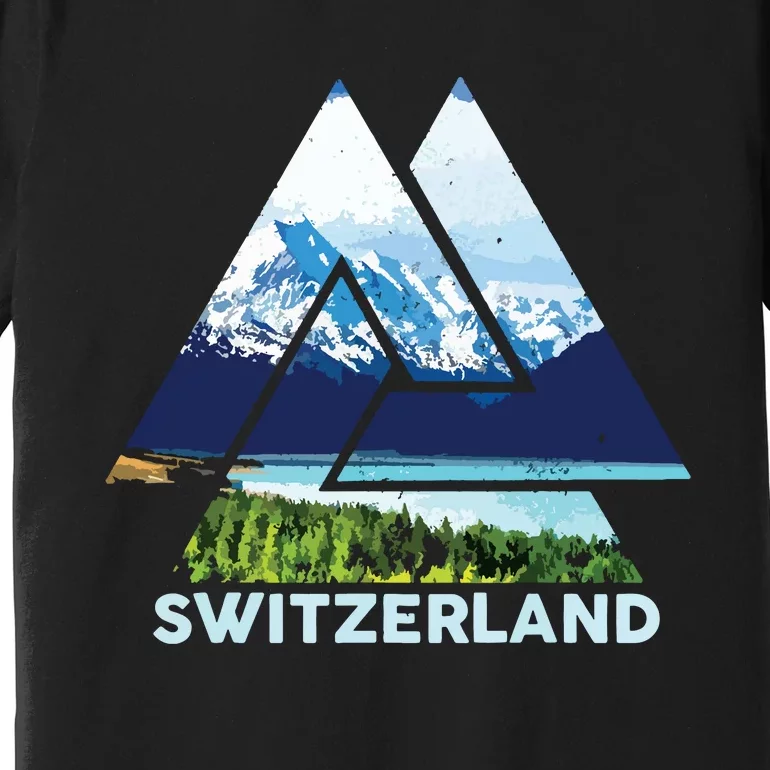 Switzerland Swiss Nature Alps Mountains Premium T-Shirt