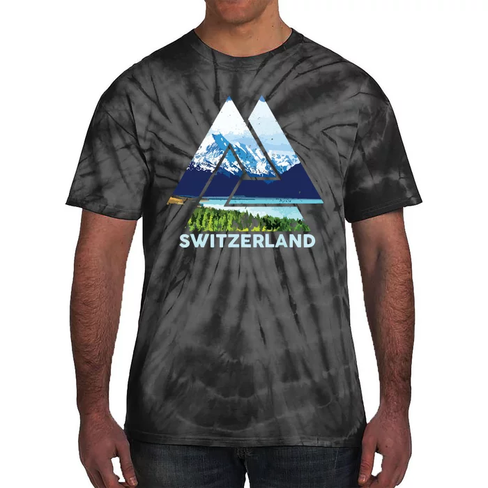 Switzerland Swiss Nature Alps Mountains Tie-Dye T-Shirt