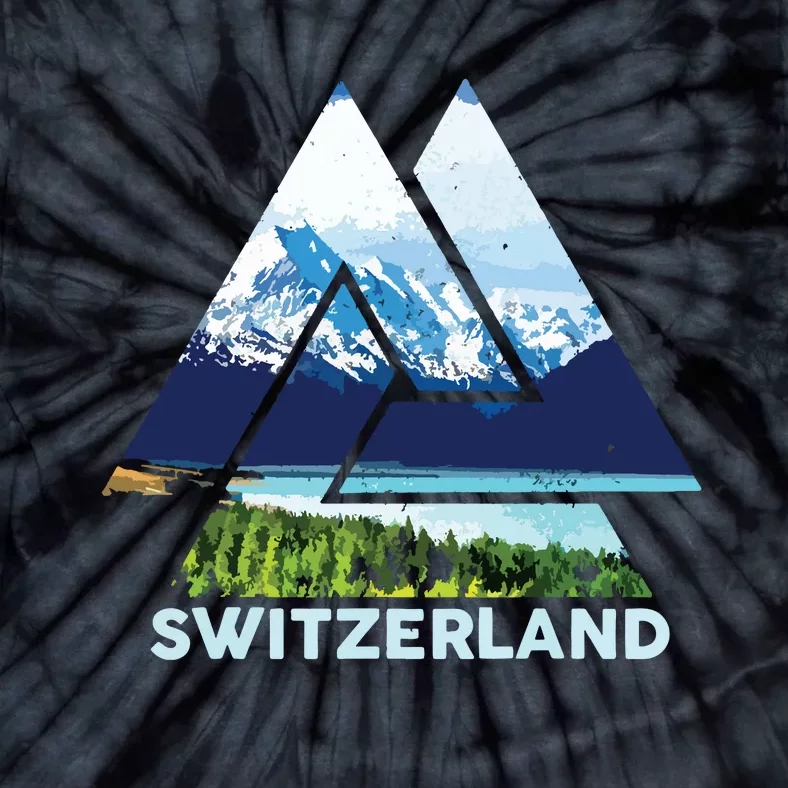 Switzerland Swiss Nature Alps Mountains Tie-Dye T-Shirt