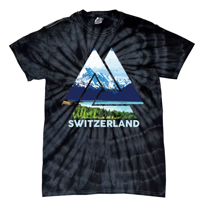 Switzerland Swiss Nature Alps Mountains Tie-Dye T-Shirt