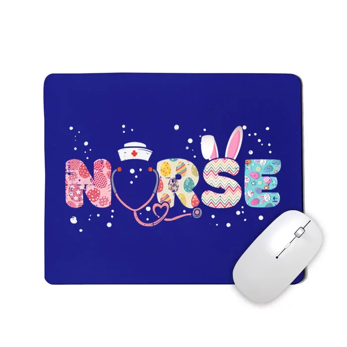 Stethoscope Scrub Nurse Life Easter Day Bunny Eggs Funny Gift Mousepad