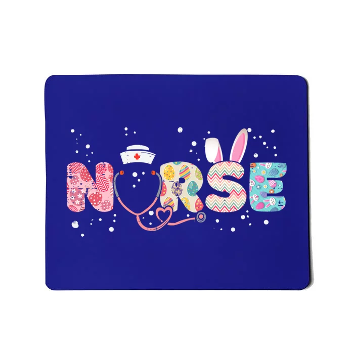 Stethoscope Scrub Nurse Life Easter Day Bunny Eggs Funny Gift Mousepad