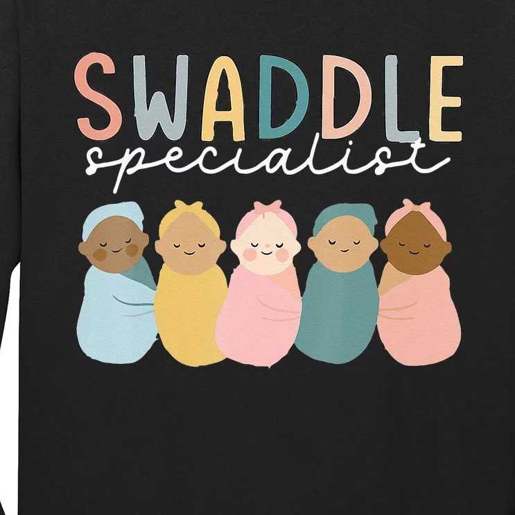 Swaddle Specialist NICU Mother Baby Nurse Tech Neonatal ICU Long Sleeve Shirt