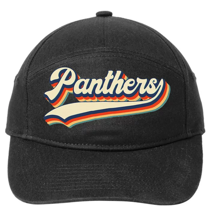 School Sports Name Vintage Retro Gift Women Boy 7-Panel Snapback Hat