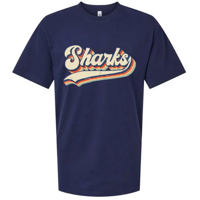 Sharks Sports Name Vintage Retro Gift Sueded Cloud Jersey T-Shirt