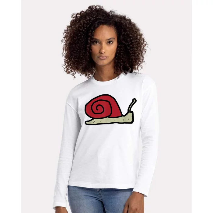 Snail Womens Cotton Relaxed Long Sleeve T-Shirt