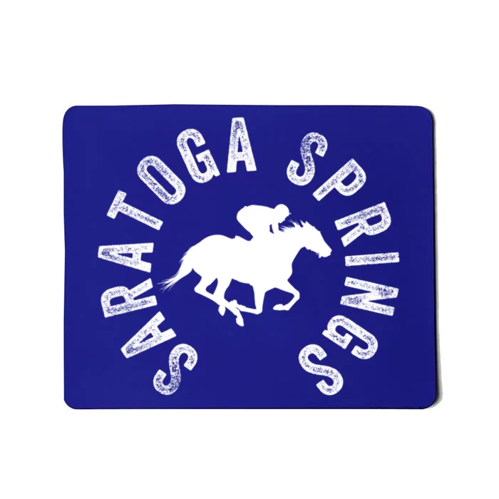 Saratoga Springs New York Horse Racing Jockey Funny Gift Mousepad