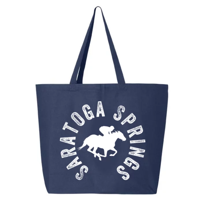 Saratoga Springs New York Horse Racing Jockey Funny Gift 25L Jumbo Tote