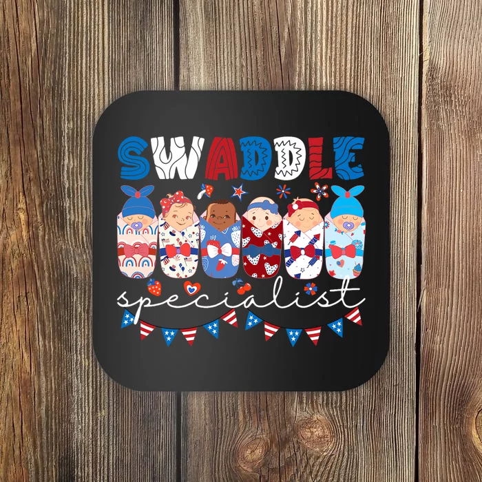 Swaddle Specialist Nicu Mother Baby Nurse 4th Of July Usa Coaster