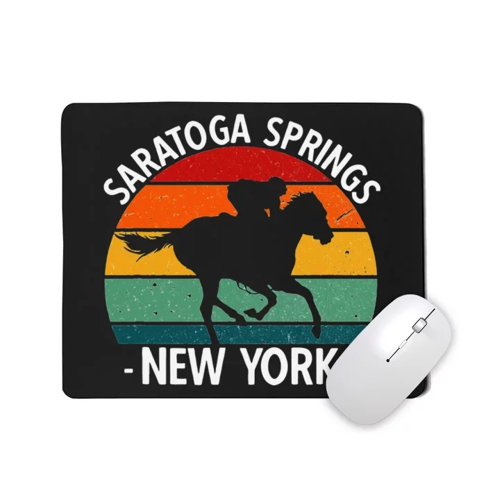 Saratoga Springs New York Toga Horse Racing Mousepad