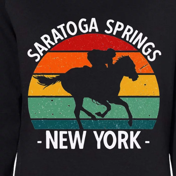 Saratoga Springs New York Toga Horse Racing Womens California Wash Sweatshirt