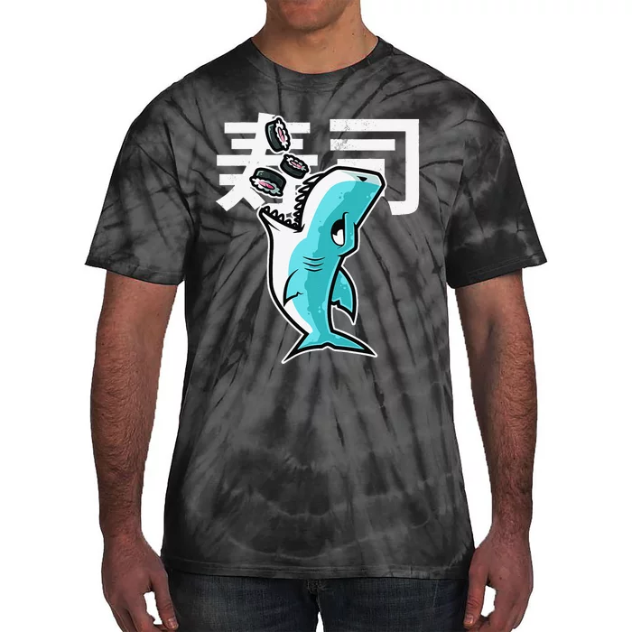 Shark Sushi Nigiri Kawaii Neko Anime Japanese Tie-Dye T-Shirt