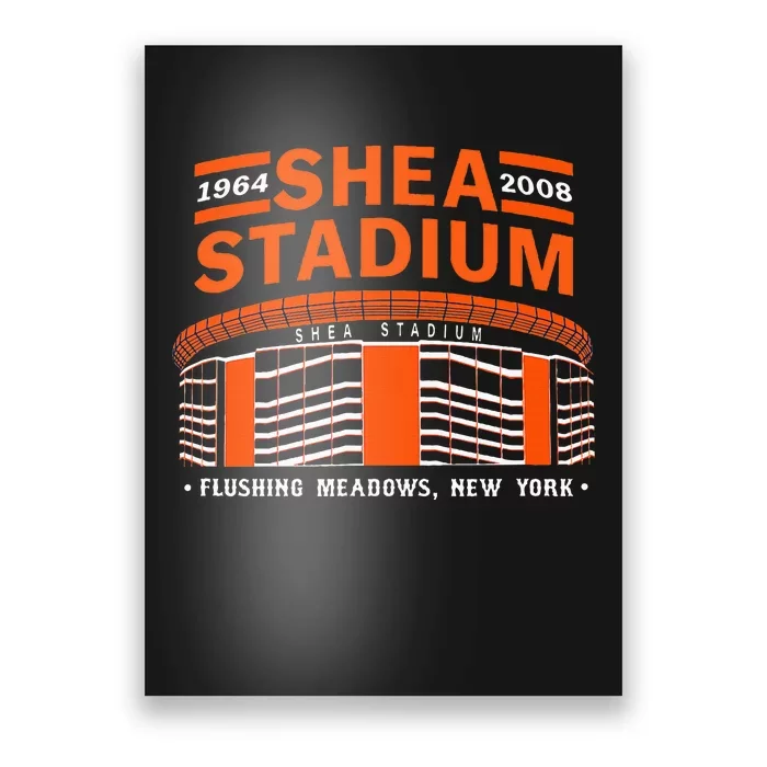 Shea Stadium New York Retro Baseball Park Vintage Old School Poster