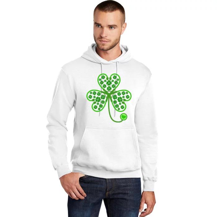 Shamrock Stethoscope Nurse St Patricks Day Hoodie