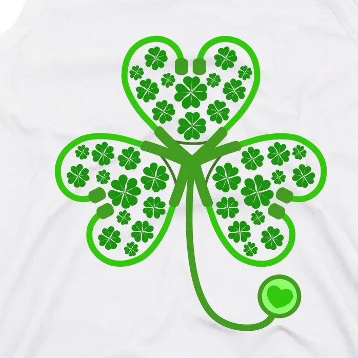 Shamrock Stethoscope Nurse St Patricks Day Tank Top