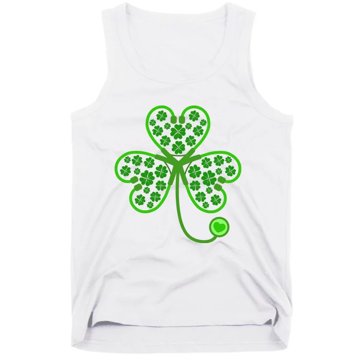 Shamrock Stethoscope Nurse St Patricks Day Tank Top