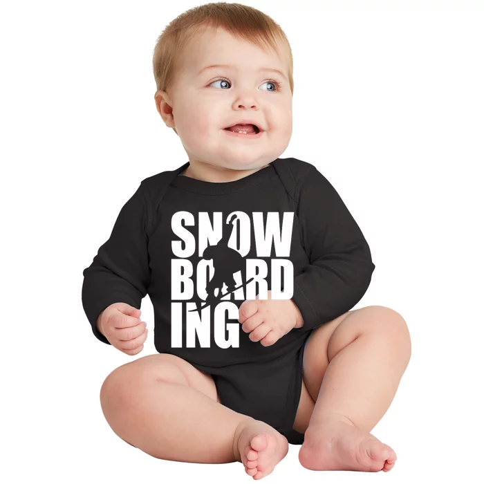 Snowboarding Baby Long Sleeve Bodysuit